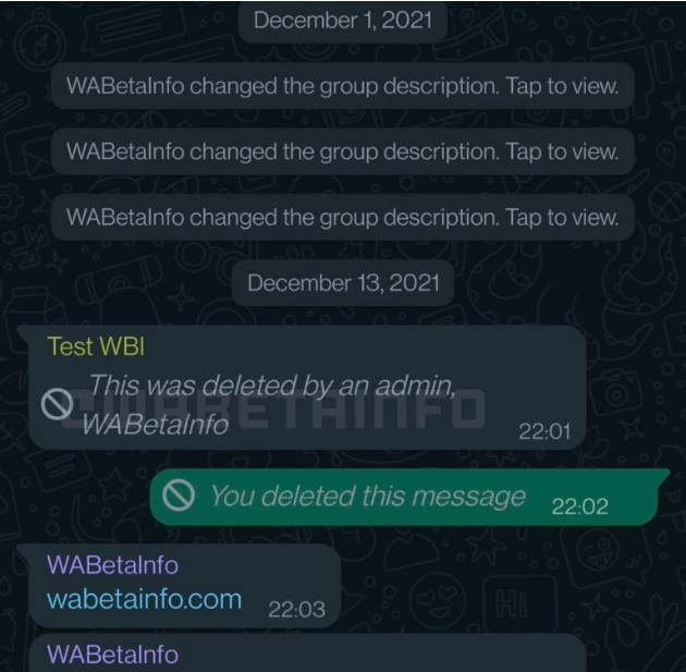 Screenshot at WhatsApp beta for Android whats new WABetaInfo
