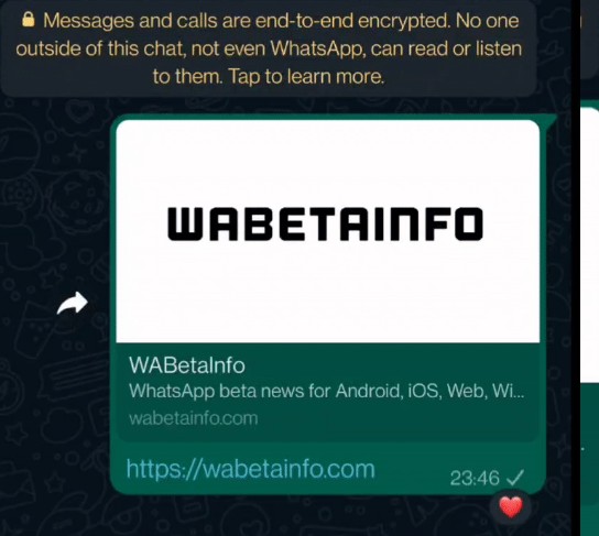 Screenshot at WhatsApp is rolling out message reactions WABetaInfo