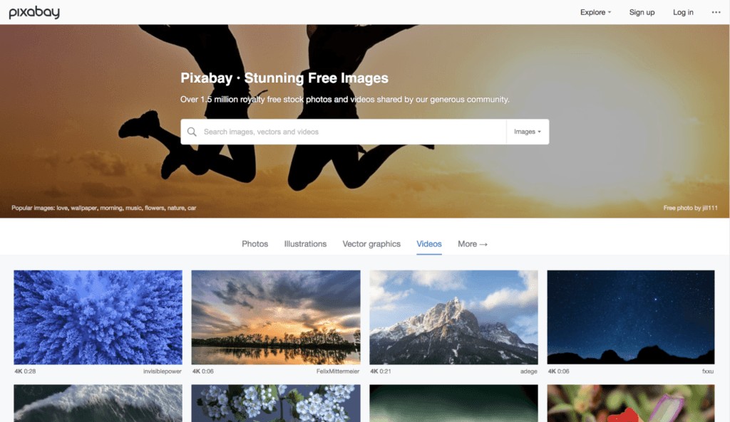 أفضل مواقع فيديوهات بدون حقوق ملكية موقع Pixabay Videos