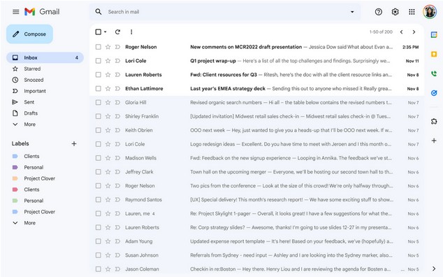 Screenshot at Gmail la nouvelle interface sera bientot deployee par defaut