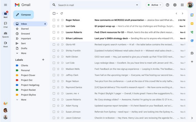 Screenshot at Gmail la nouvelle interface sera bientot deployee par defaut