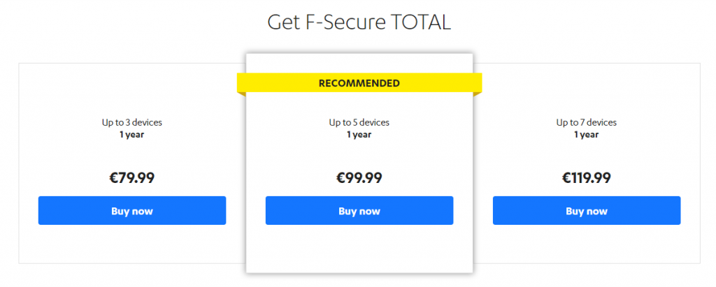 F Secure TOTAL — Premium cyber security package F Secure