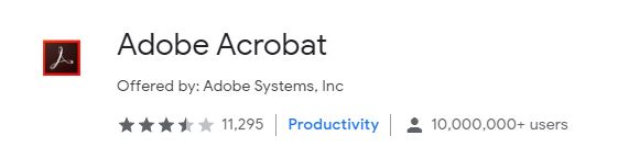 Adobe Acrobat chrome