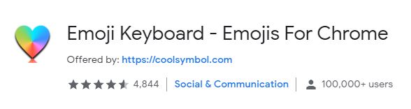 Emoji Keyboard Chrome