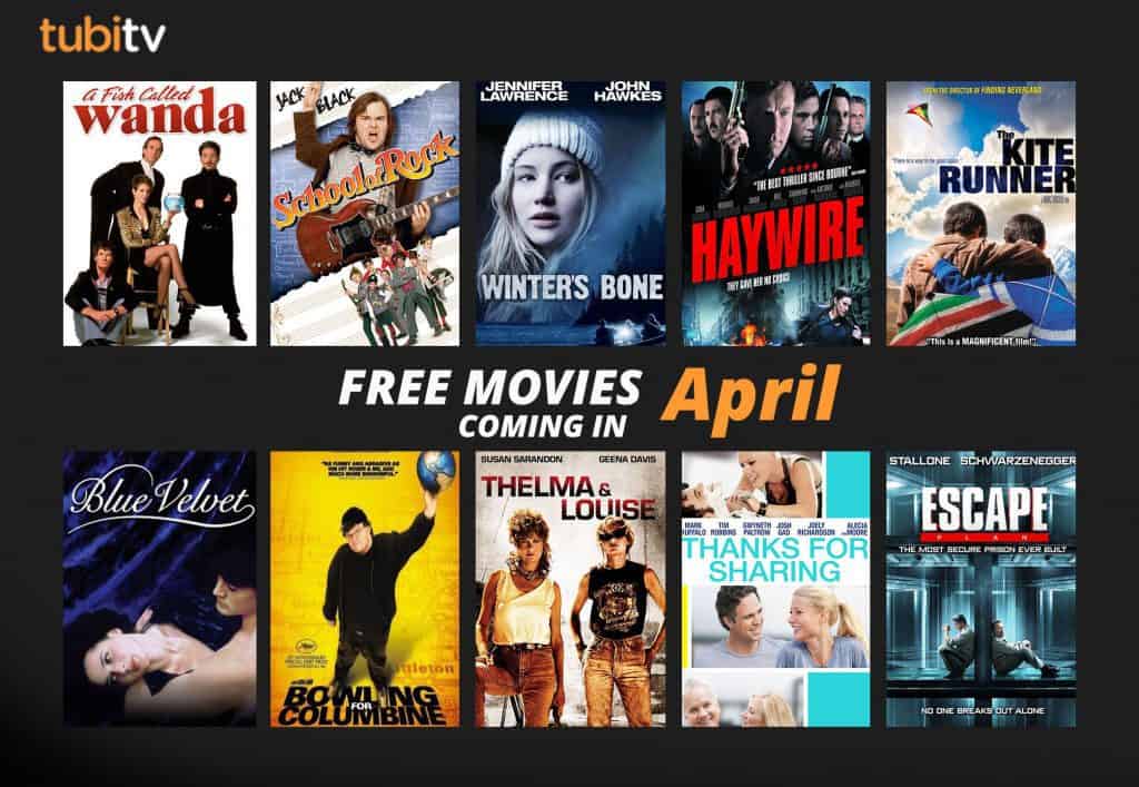 updated Tubi NEW IN APRIL movies