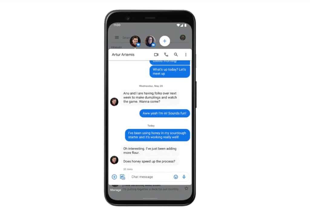 android bulles conversation