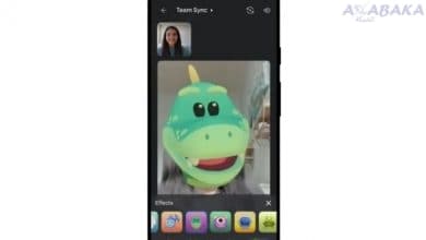 Screenshot at Google Meet adds Duo style filters AR masks and effects
