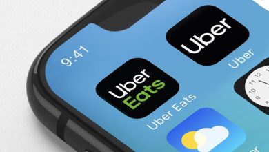 Uber and Uber Eats on Phone 1 .0