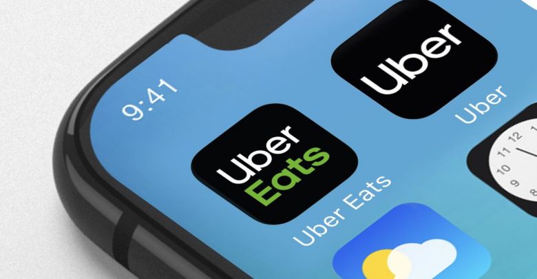 Uber and Uber Eats on Phone 1 .0