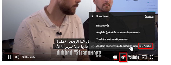 caption video arabic