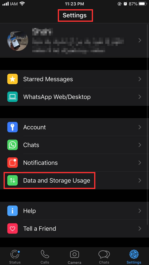 WhatsApp data