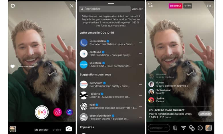 Instagram Collecte Fonds