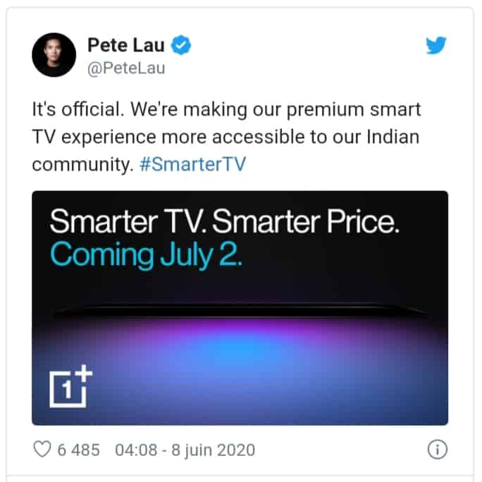 شركة OnePlus تعلن عن إطلاق تلفزيون ذكي في 2 يوليو المقبل 1