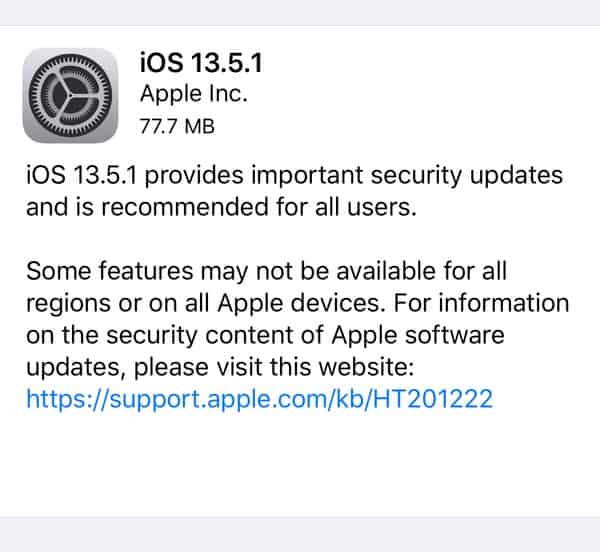 iOS update
