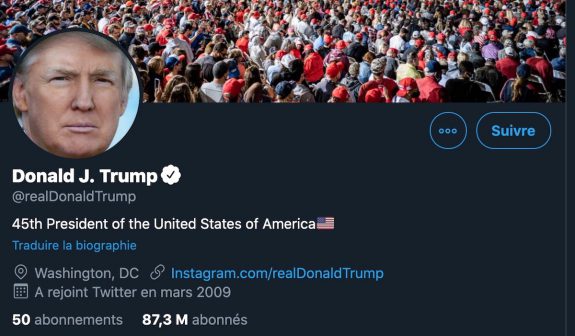 trump compte twitter