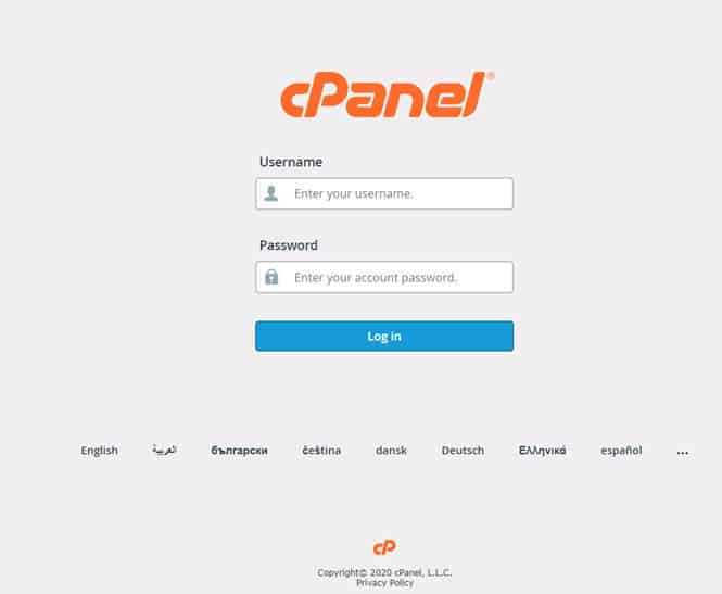 cPanelLogin