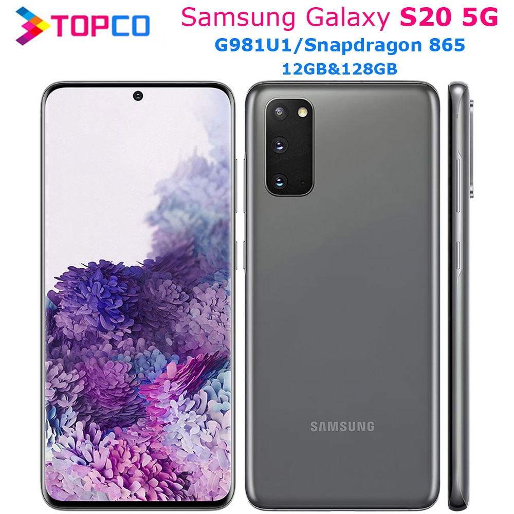 Samsung Galaxy S20 5G G981U1 128GB ROM Unlocked Original Mobile Phone Snapdragon 865 Octa Core 6.2" Triple Cameras 12GB RAM NFC|Cellphones| - AliExpress