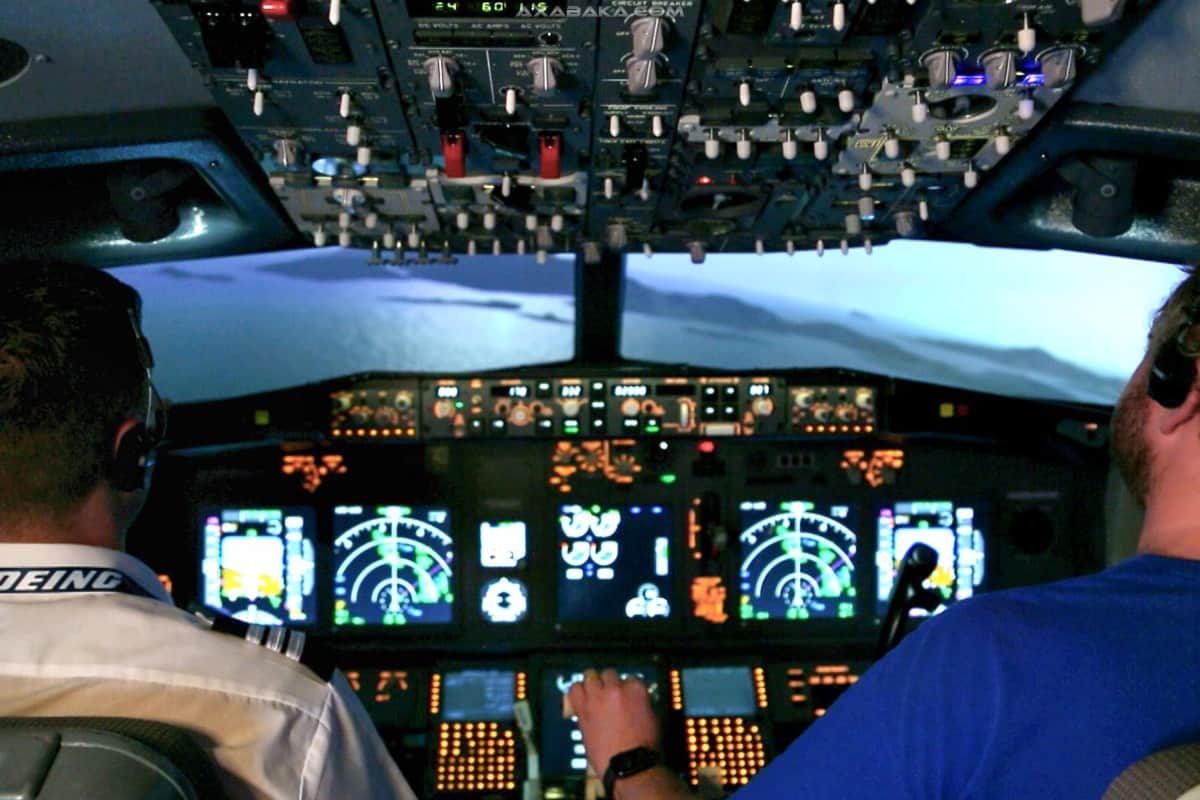 flight simulator experience aboard