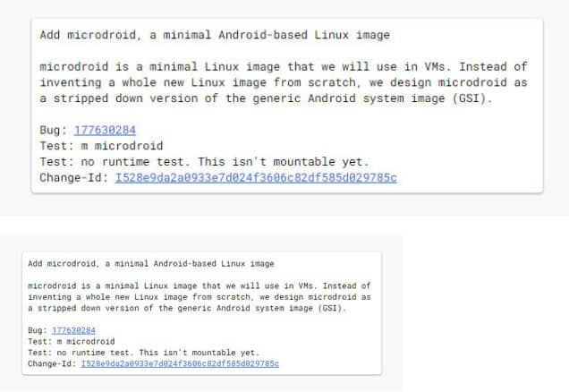 Screenshot Google prepare ‘microdroid un Android miniature pour les machines virtuelles Marseille News net