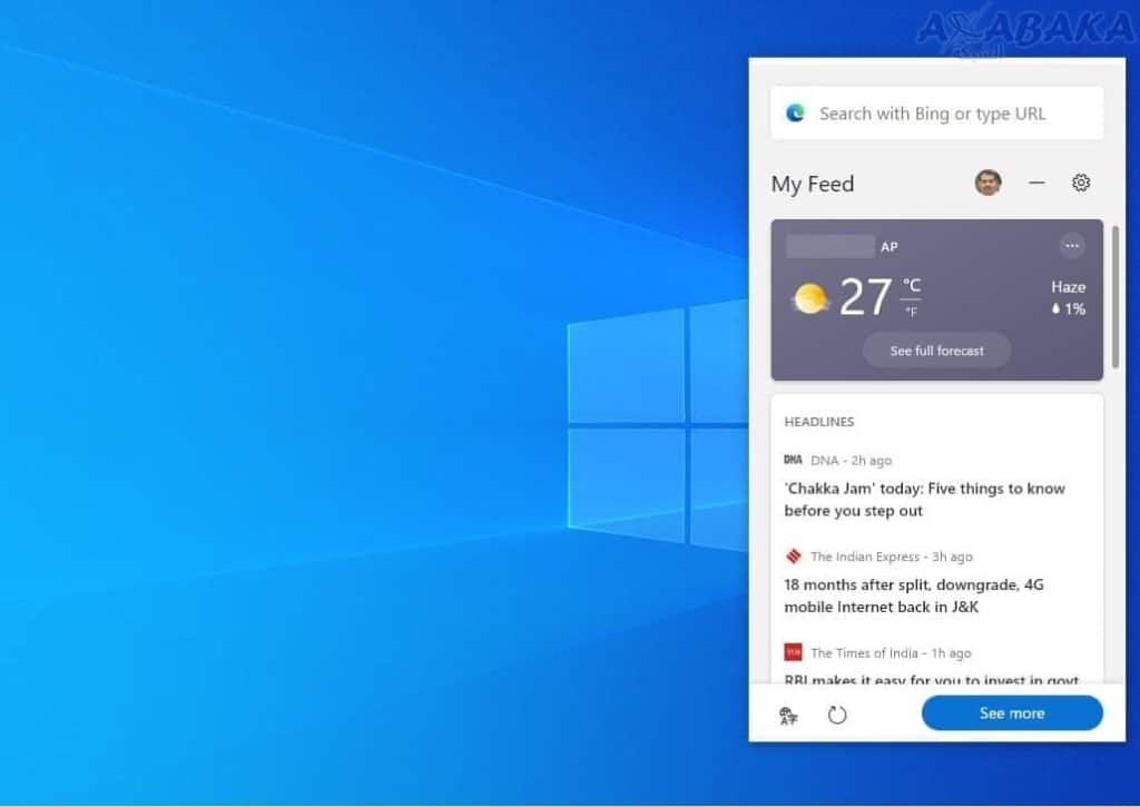 Microsoft Edge Web Widget on Windows Dekstop opened automatically x