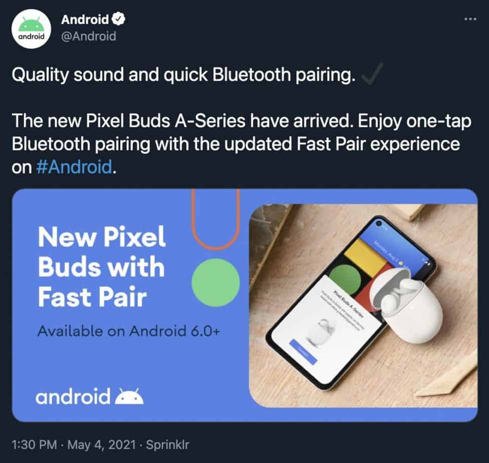 pixel buds a series tweet