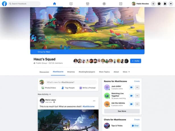 Screenshot at Facebook Launches New Gaming Fan Groups as Part of its Broader Push into the Gaming Space