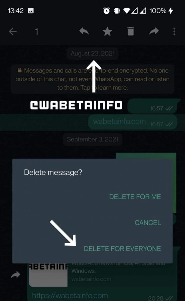 delete message