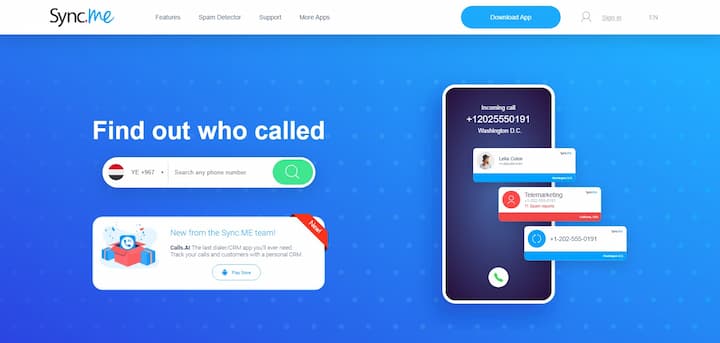 أفضل موقع لمعرفة رقم المتصل
موقع Sync