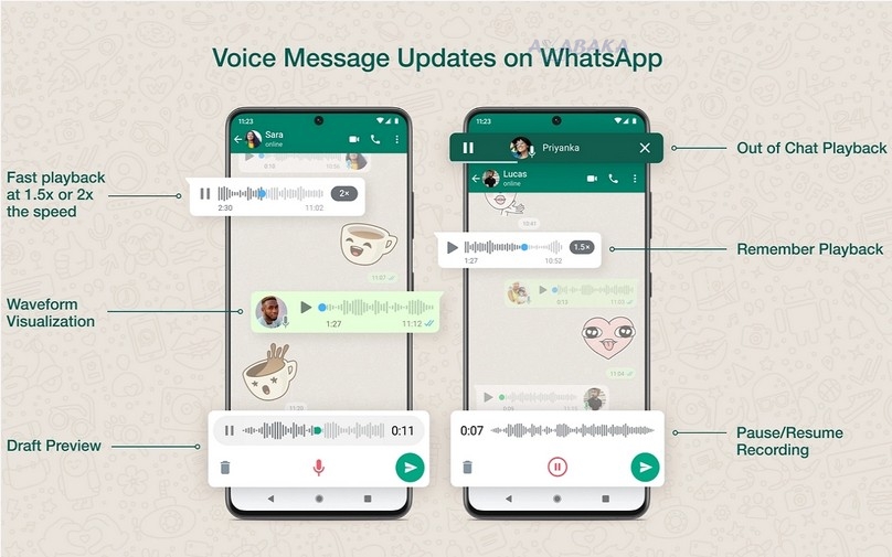 Screenshot at WhatsApp les messages vocaux sur Android et iOS se dotent de nouvelles fonctionnalites