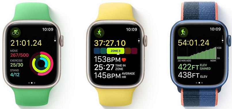 Screenshot at watchOS Watch faces workout views medication tracking and more