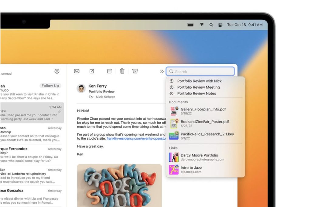 macos ventura mail