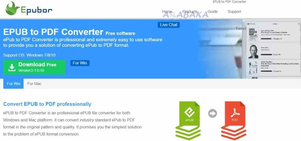 Epubor ePub to PDF Converter