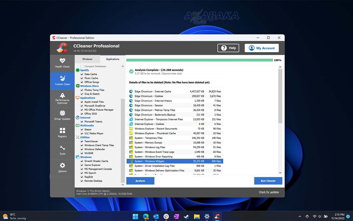 ccleaner maj windows