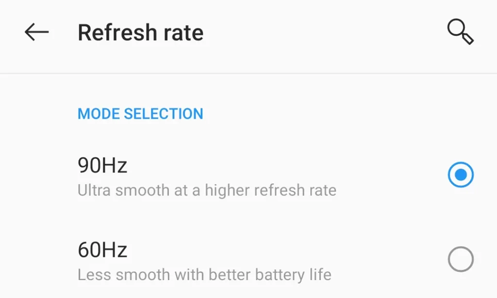 screen refresh rate