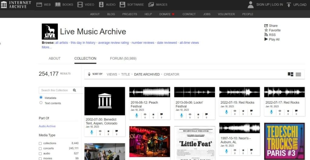 Free Music Download Streaming Live Music Archive Internet Archive