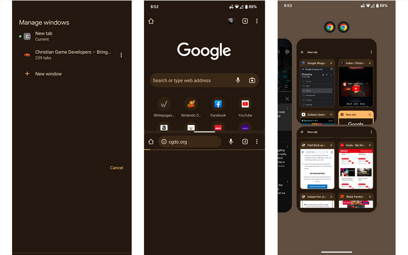 Screenshot at Chrome sur Android permet desormais douvrir plusieurs fenetres a la fois