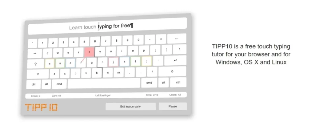 TIPP رابع أفضل مواقع للتدريب على سرعة الكتابة على الكيبورد