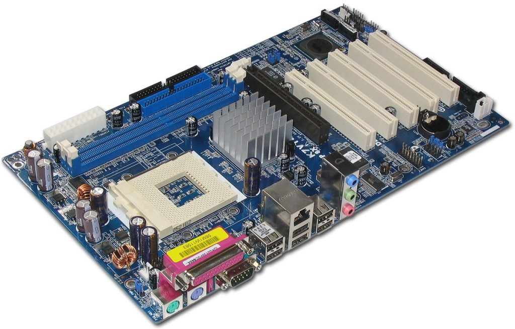 components of a computer motherboard