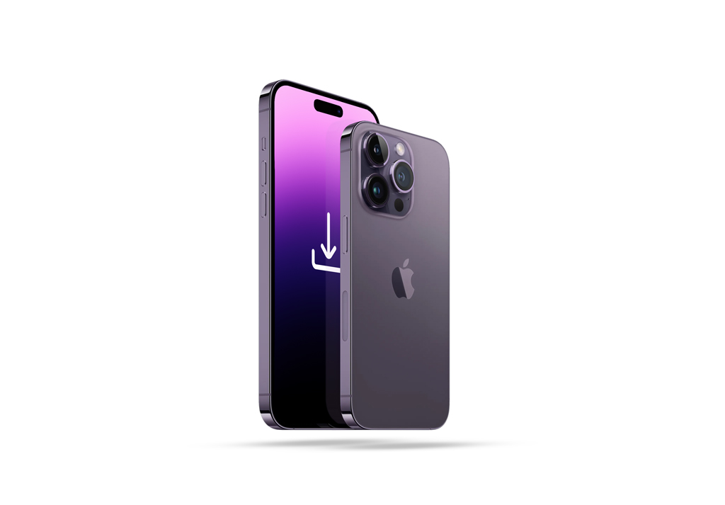 free mockup iphone pro deep purple
