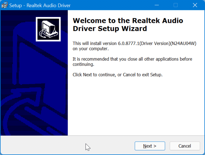 install audio driver in Windows pic