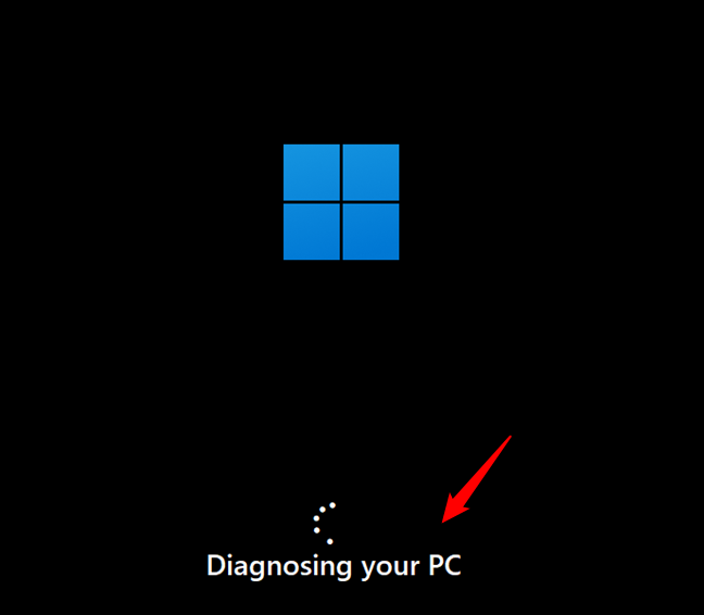 يعمل Windows على تشخيص جهاز الكمبيوتر 