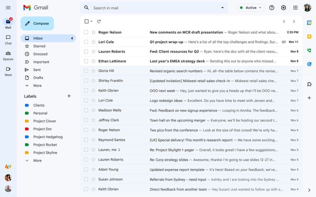 nouvelle interface gmail