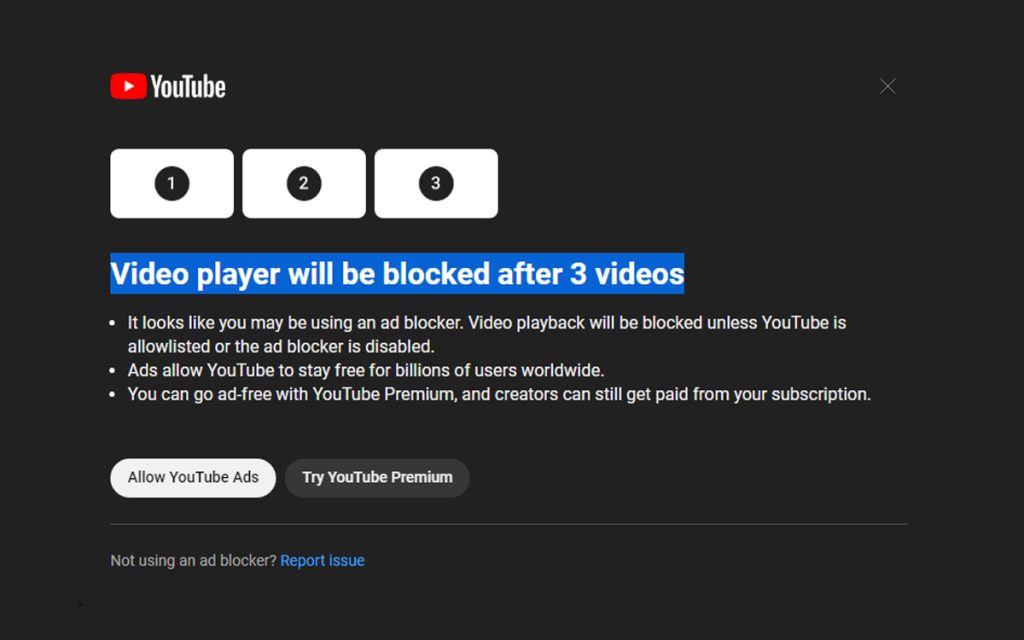 youtube videos bloquees