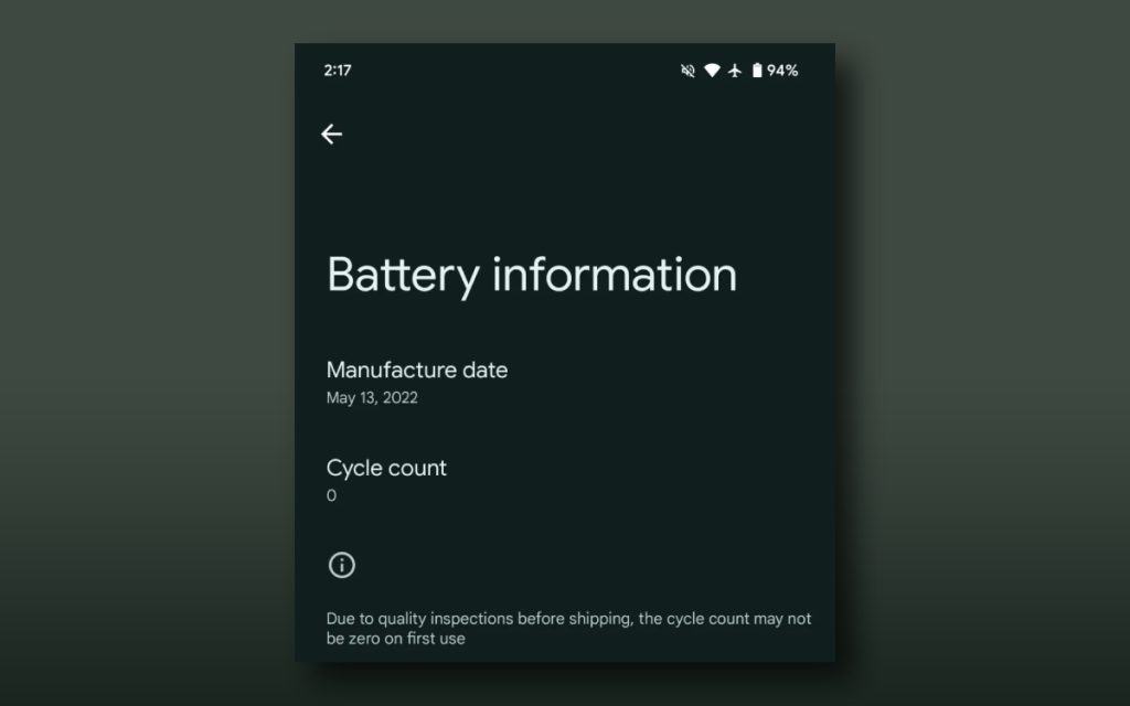 android QPR info batterie