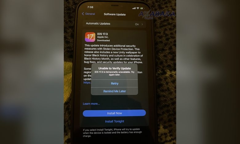 iOS impossible a installer